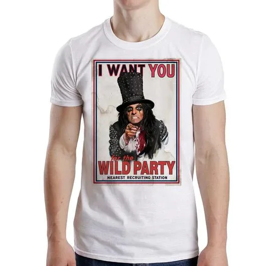 Alice Cooper wants you white T-shirt