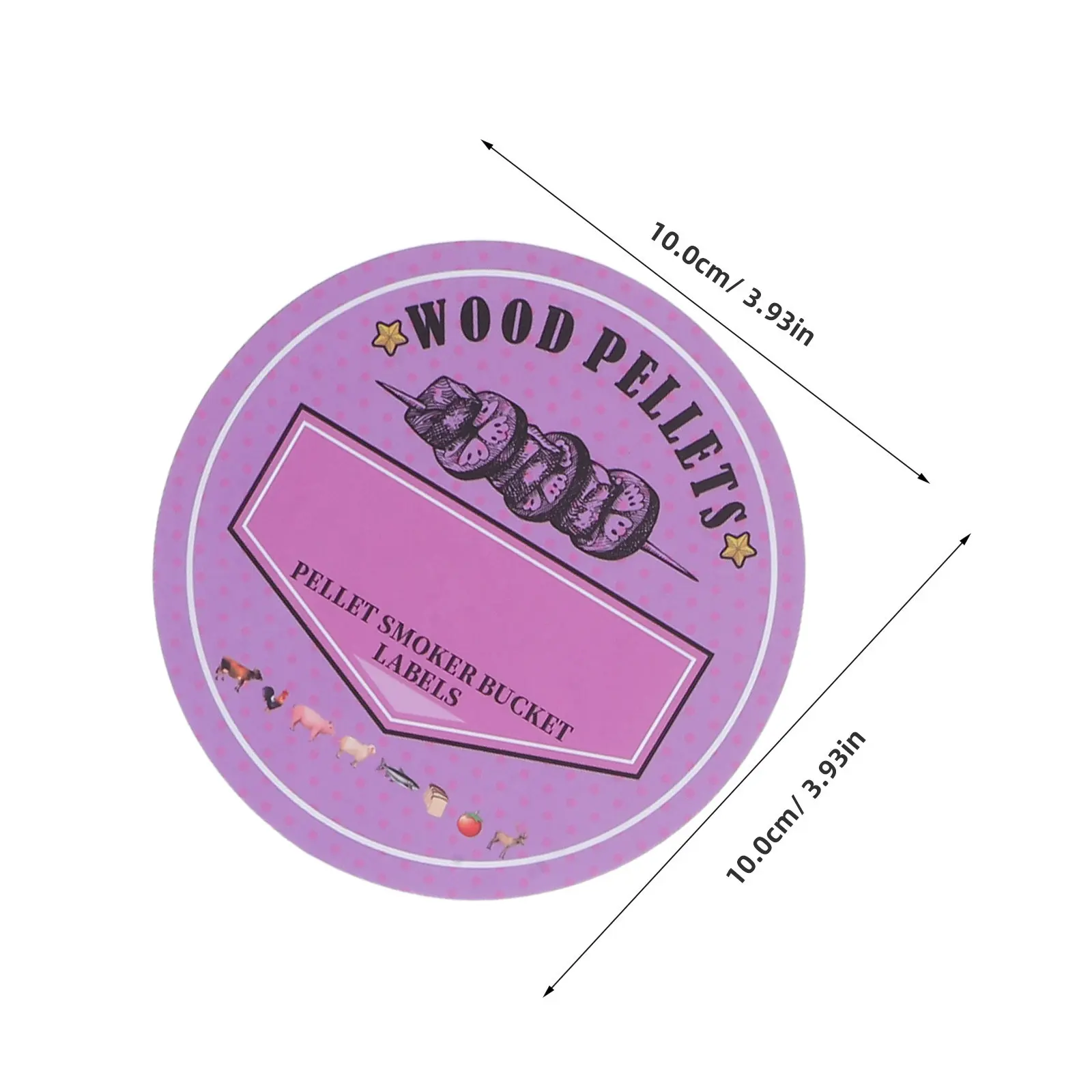 12Sheets Smoker Pellets Label Stickers PVC Round Container Labels for Wood Pellet Storage Identification for Grill