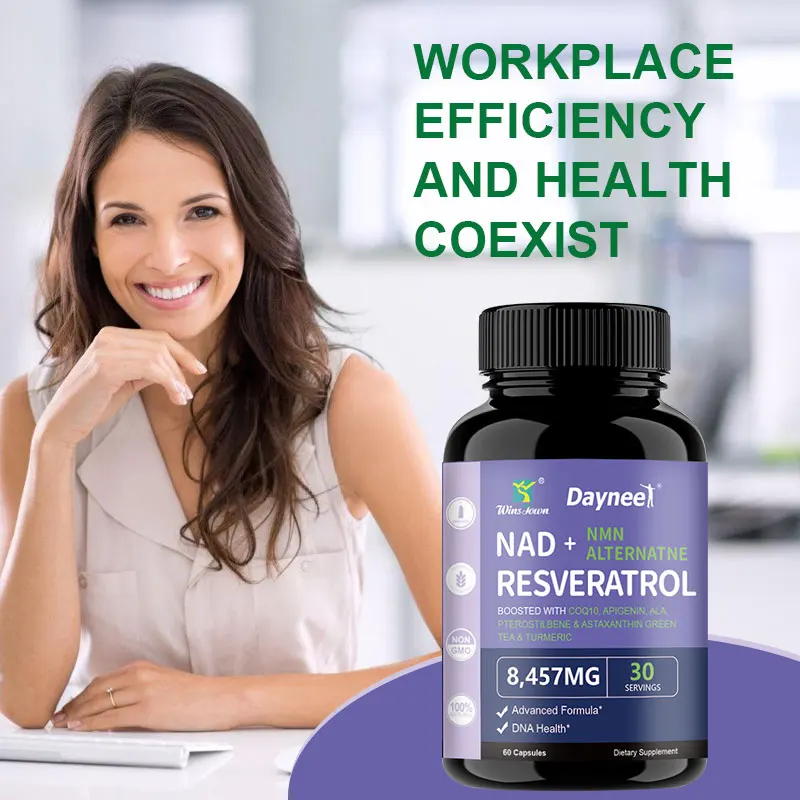 

NAD+ Supplement - Liposomal Nicotinamide Riboside & Resveratrol Capsules - NMN Alternative for Healthy Aging - 60 Capsules