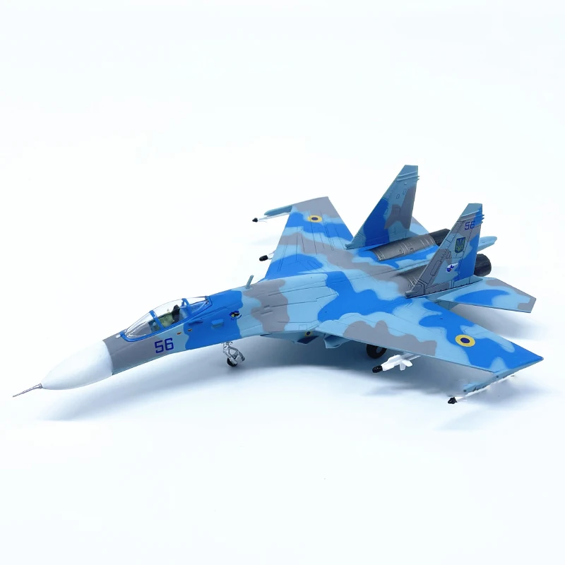 1/100 Scale Ukrainian Fighter SU27 Su 30 Su 35 Alloy Simulation Aircraft Model Gift Decoration Toy Display Collection