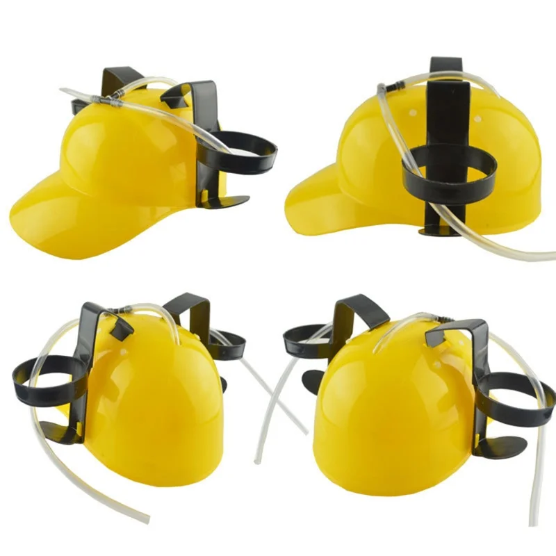 

F5 Outdoor Beer Hat Drinking Helmet Party Hat Can Holder Drinker Hat With Straw Beer And Soda Drinking Creative Helmet Hat
