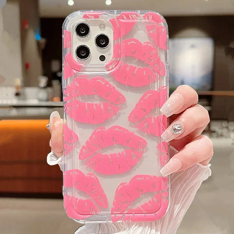 Sexy Girl Multicolor Lips Soft Phone Case For Xiaomi 14 Cases mi 11 Lite 5G NE 13T 13 12T 12 Poco F5 Pro Anti-drop Airbag Cover