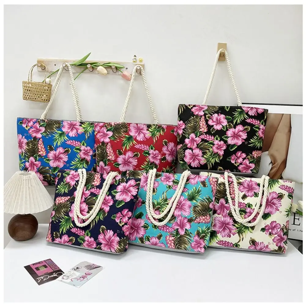 

Retro Floral Canvas Bag Canvas Large Capacity Handbag Shoulder Bag