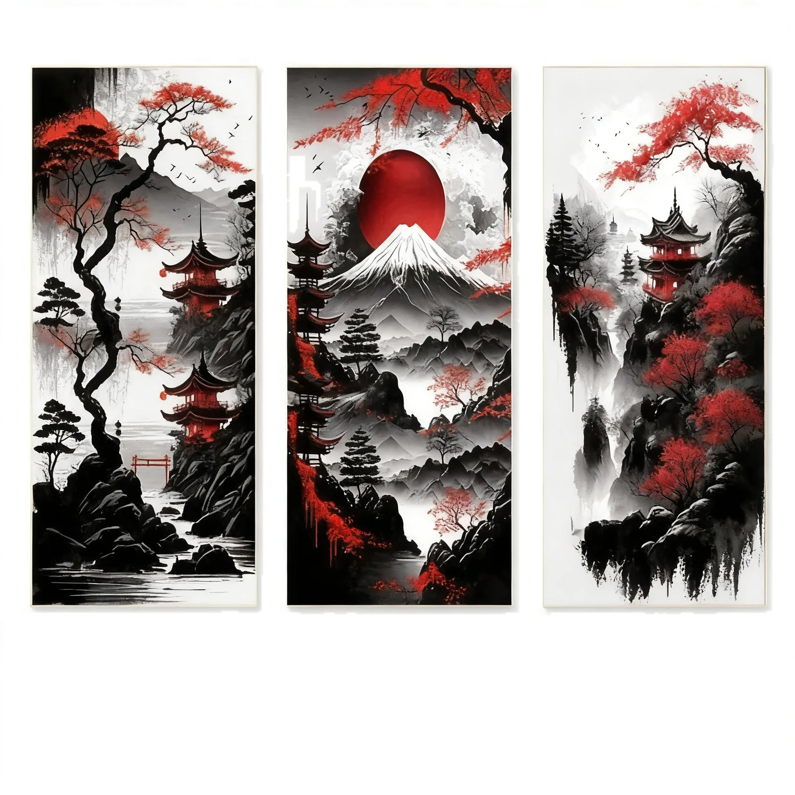 Landscape Wall Decor Unframed Art Print Scenic Picture Painting Contemporary Wall Art Living Room