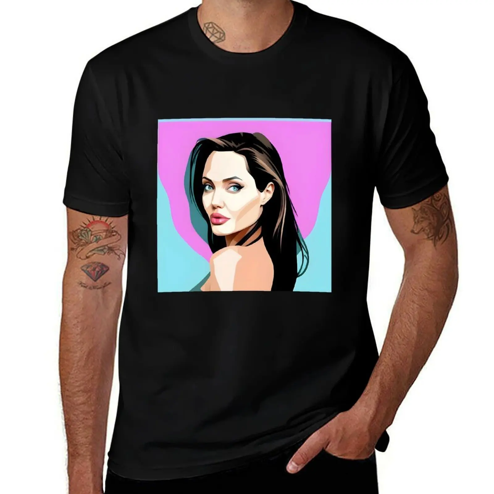 Angelina Jolie - Iconic Beauty T-Shirt Soft Lightweight Cotton T-Shirt