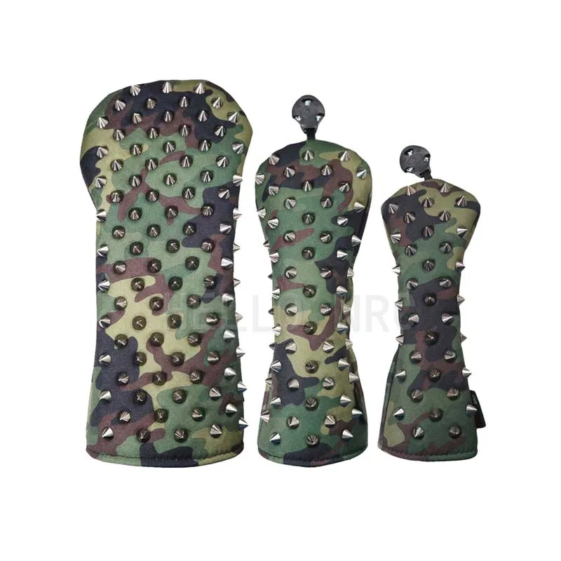 

Golf Club Head Covers for Driver Fairways Hybrid Woods Waterproof and Wear-resistant Camouflage PU