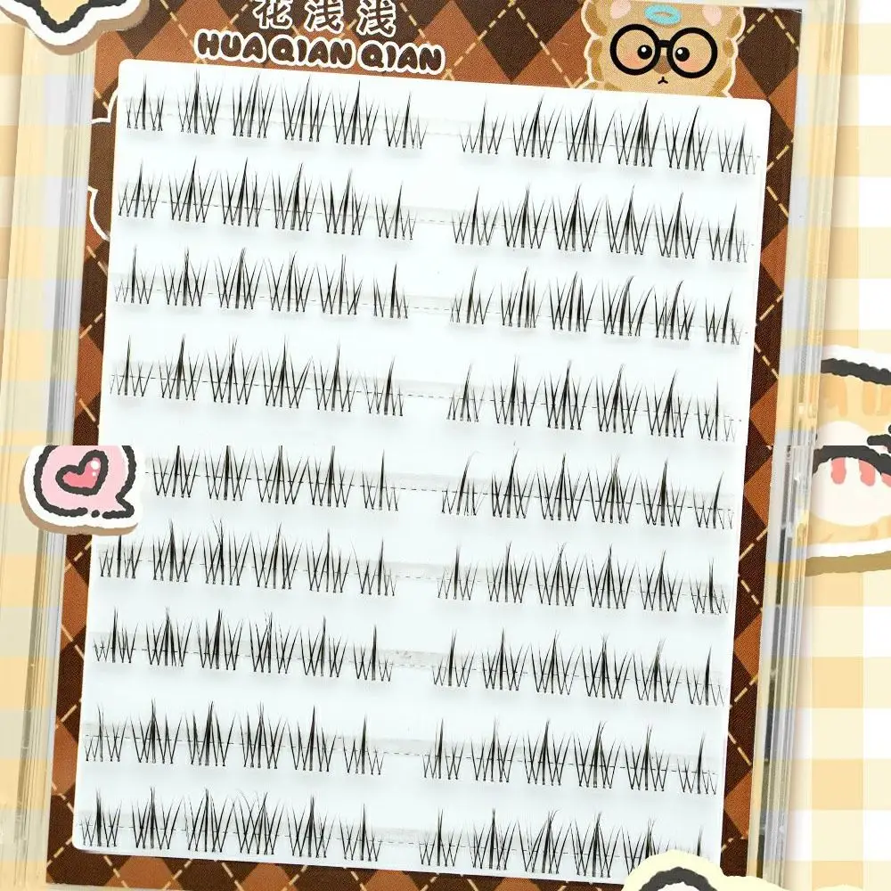 Cílios postiços fofos, faça você mesmo, cola de longa duração, sem cola, ferramentas de maquiagem reutilizáveis, adesivos, cílios postiços, cosplay
