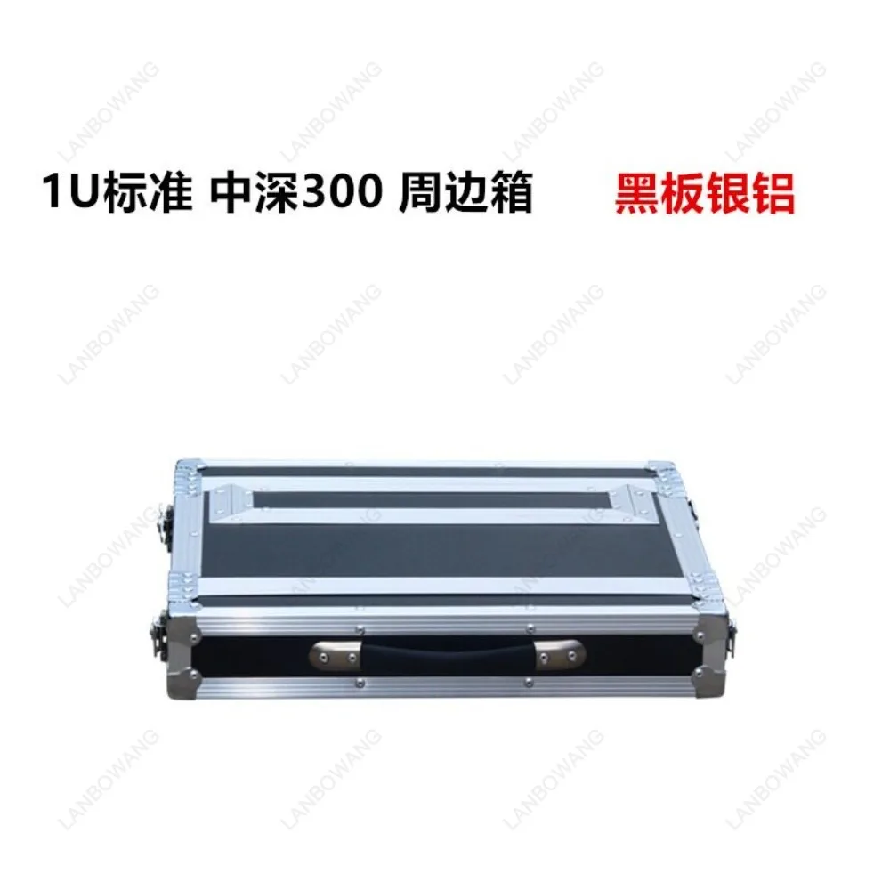 1U Microphone Flight Case Aluminum Rack Box For 2 Channel Wireless Receiver Microphone Storage