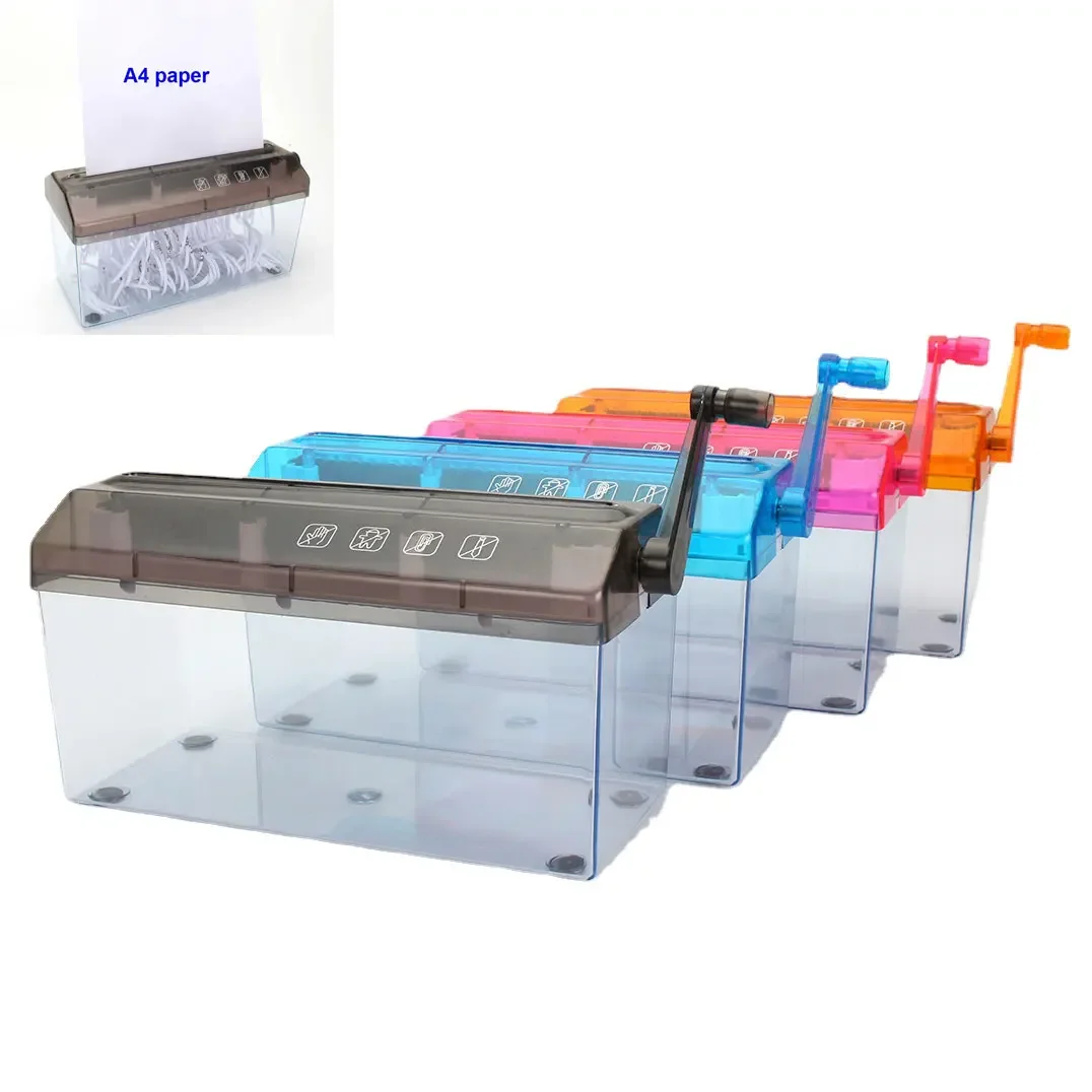 Paper Shredder A4 Paper Shredder Blades Desktop Strip Small Hand Crank Shredder Machine Crinkle Cut Paper Cutter Blades