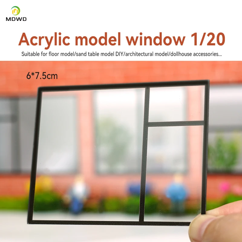 1Pcs Scale 1:20 Miniature Window/Door Model Building Scene Materials For Diy Handmade Household Decoration Diorama Kit
