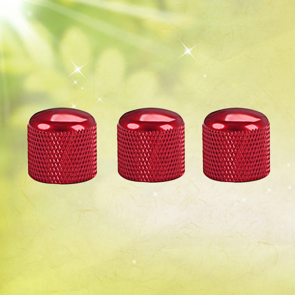 

3pcs Red Knobs For Guitar Control Amplifier Replacement Plastic Knob Fit Concentric Split Shaft Pots Electric Bass Effect Pedal