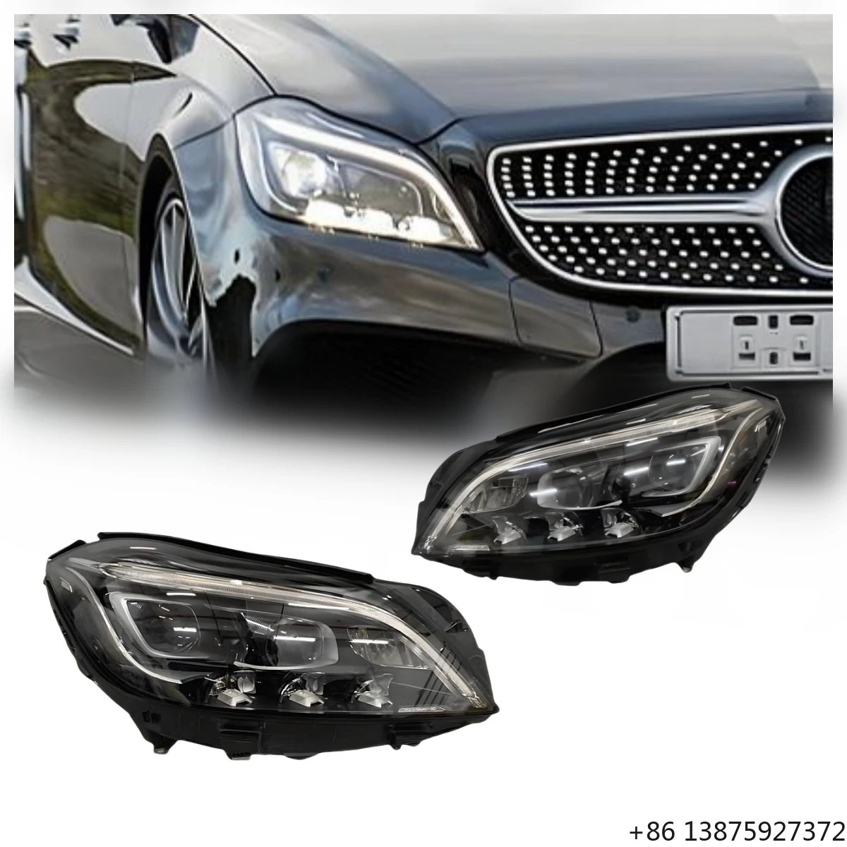 

Высококачественные светодиодные геометрические фары для CLS W218, подходящие для освещения старых и новых моделей