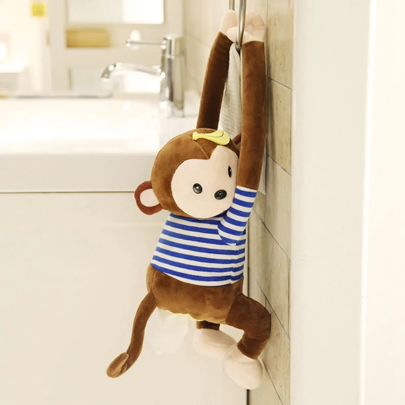 Cartoon Monkey Tissue Drawer Hanging Car Seat Back Monkey Drawer