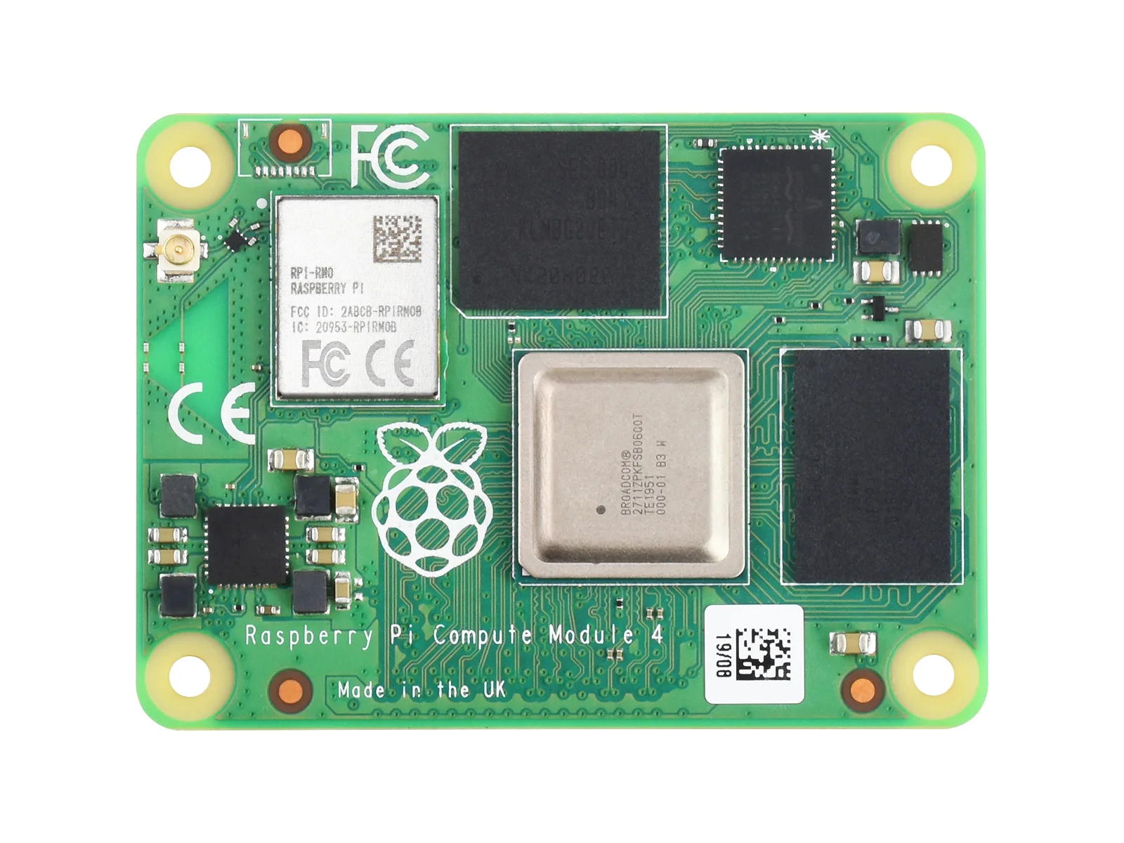 

Raspberry Pi Compute Module 4, The Power Of Raspberry Pi 4 In A Compact Form Factor, No WIFI Module, 2GB RAM, Options for EMMC