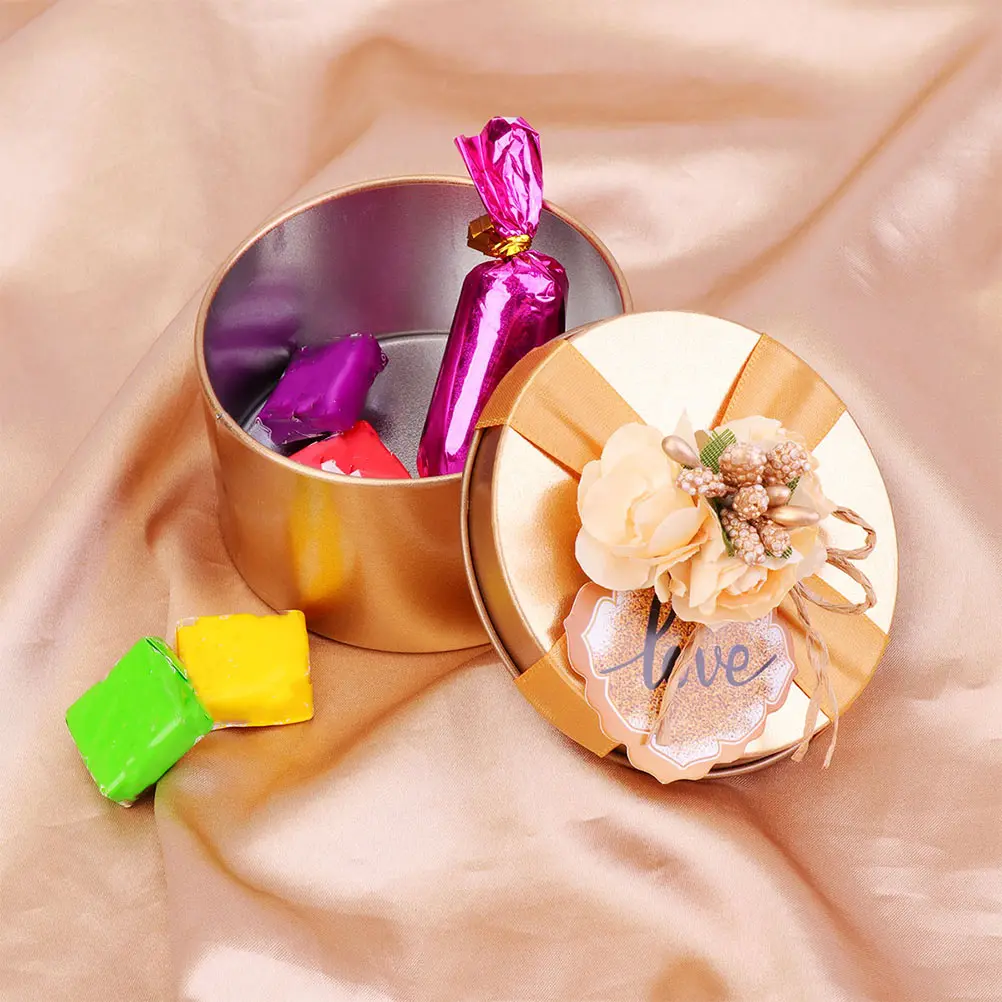 

8Pcs Candy Wrapping Box Wedding Gift Boxes Durable Elegant Flower Decoration Perfect for Wedding Party Candy Box
