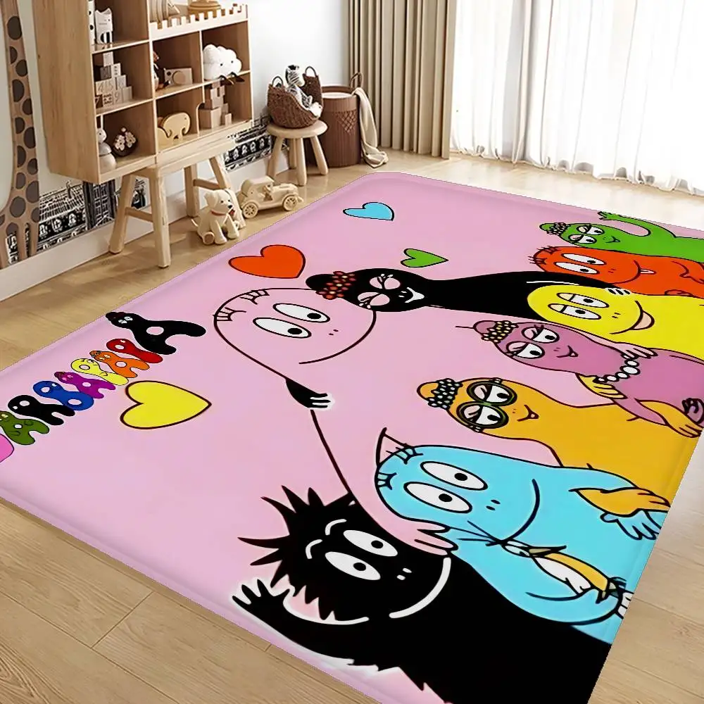Anime Cartoon B-Barbapapa Bathroom Mat Room Bedroom Decoration Balcony Anti-Slip Doormat Living Room Welcome Rug