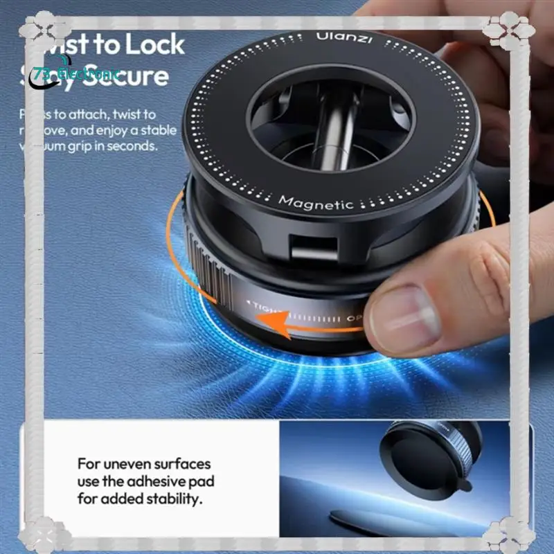 

24-Hour Delivery Ulanzi Vacuum Suction Magmount Phone Mount For Car Window Dashboard-SK-25 Fits For Iphone 16, 15, 14, 13