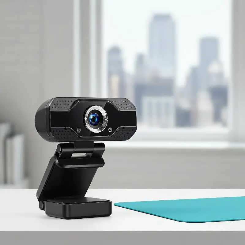 1080P HD USB Computer Webcam Built‑in Microphone Plug & Play Web Camera for Online Class Video Conferencing Zoom Teams Streamin
