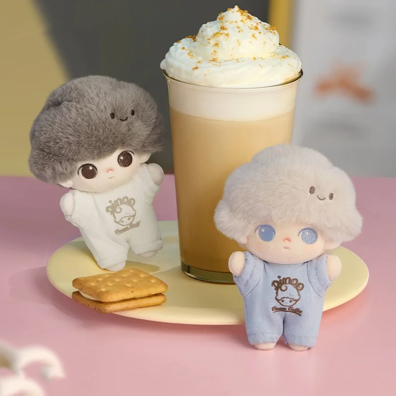 POP MART DIMOO CRUSH ON COFFEE 시리즈 소프트 페이스 키 체인 정품 블라인드 박스 미스터리 박스 카와이 장식품 인형 홈 장식