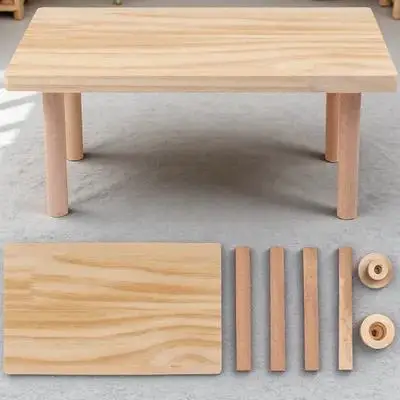 Pet Stand Platform Wooden for Hamster Cage Increased Activity Sand Finished Multi Use Small Animal Play Board