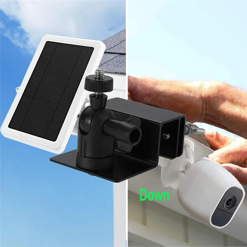 

B28C-подходит для Arlo Blink Ring Google Roof Rain Gutter Специальный кронштейн Солнечная панель ABS Кронштейн из алюминиевого сплава