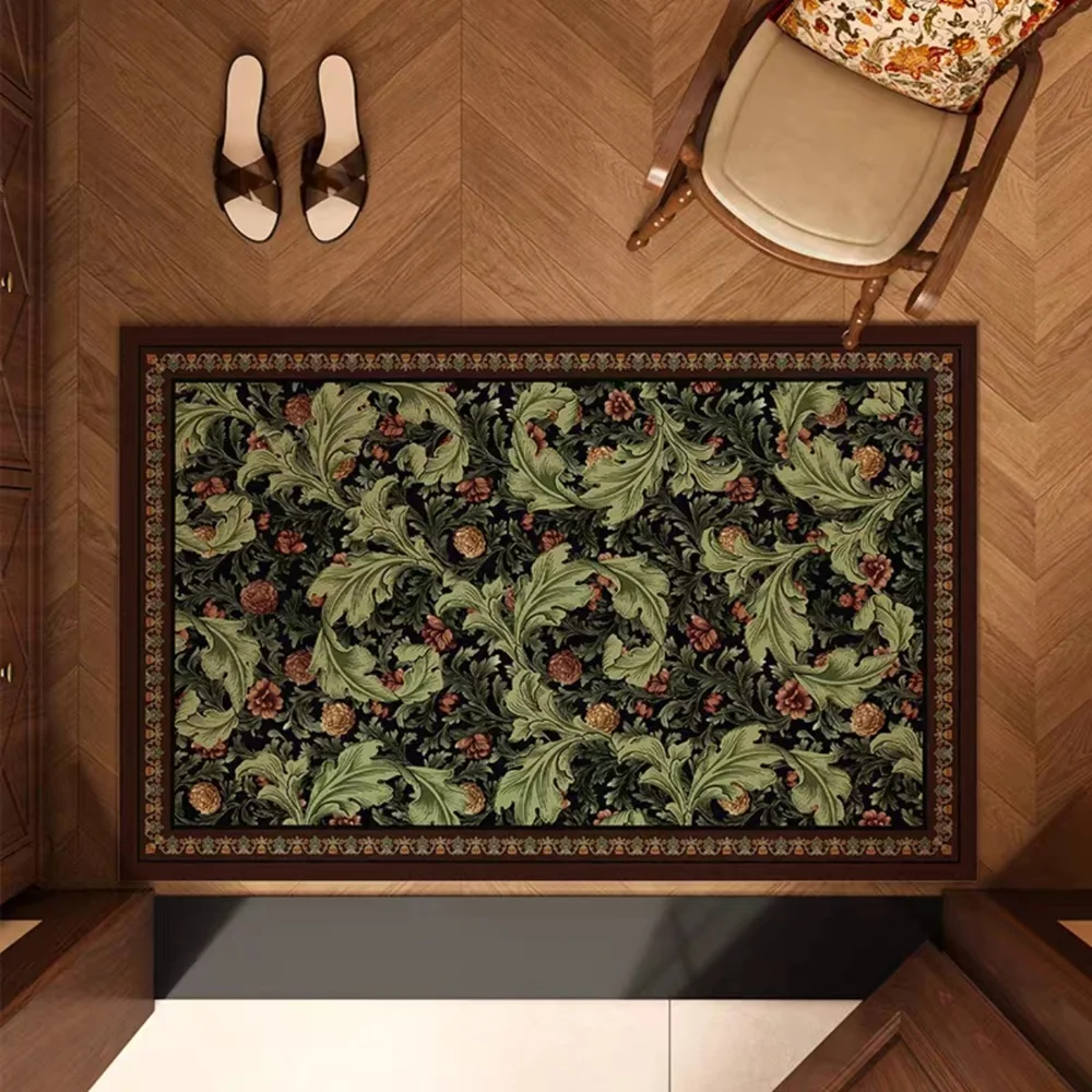 Tapis de sol d'inspiration vintage pour salon, cuisine, salle de bain, buanderie et chambre à coucher, décoration d'intérieur douce et antidérapante