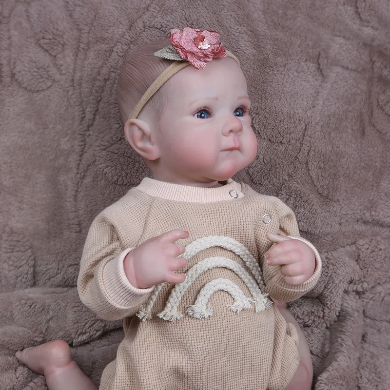 Bebe Reborn Girl Full Body Doll 18 inch Collectible Levensechte realistische kunst Reborn Dolls mu putaas bebés reborn origineel