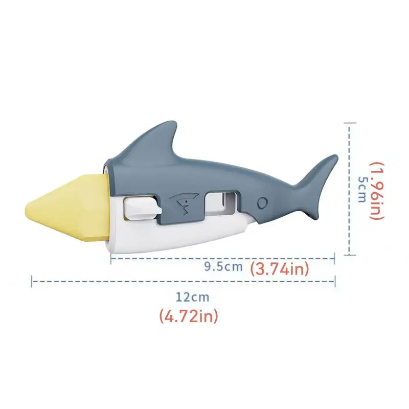 3D Printed Shark Knives Toy Children Push Card Small Toy Stress Relief Toy Kids Sensory Toys Party 3D Printing Gravity Toy