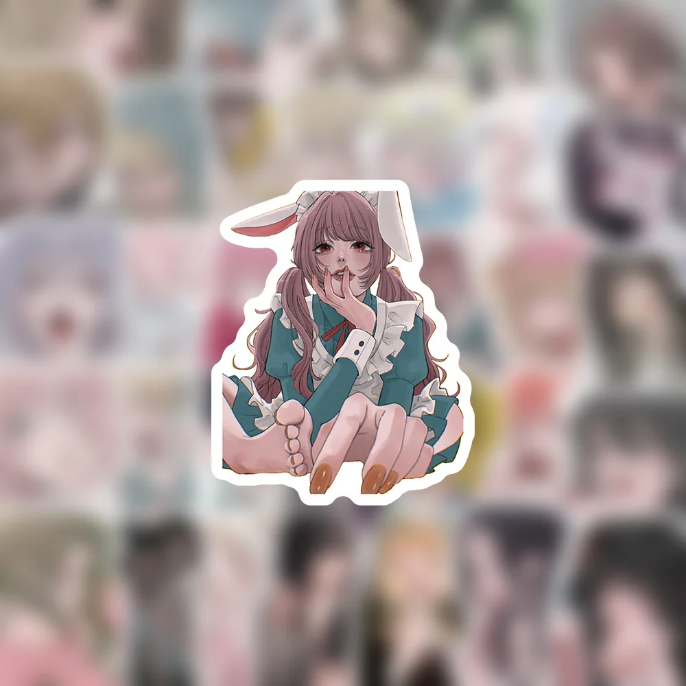 

10/30/54PCS Cartoon Cute Girl Illustration Graffiti Sticker DIY Decoration Mobile Phone Case Notebook Water Cup Toy Gift Sticker