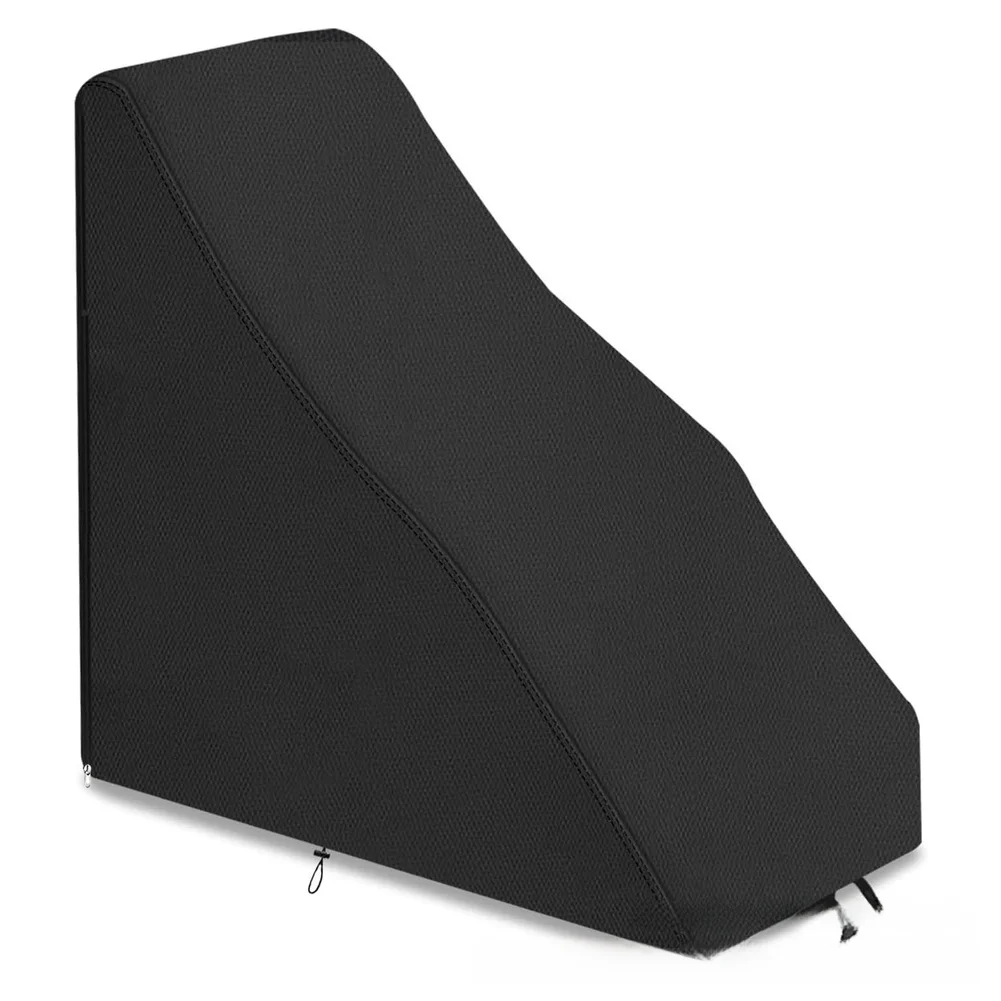 Waterproof and Tear Resistant Outdoor Lift Chair Cover Oxford Cloth with Secure Drawstring 160L 117W 132H CM Black