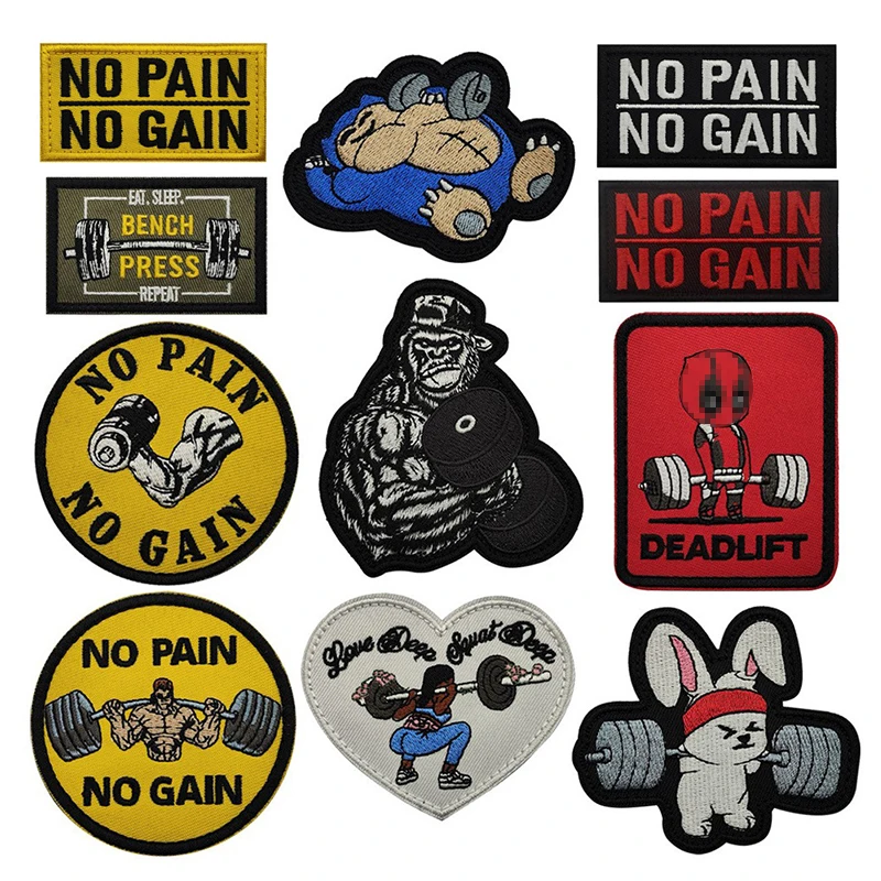 �y�Z�[�����zNO PAIN NO GAIN �W���t�B�b�g�l�X�h�J���� PVC �p�b�`���O�m�C�r�̓t�b�N���[�v�o�b�N�p�b�N��p�o�b�W�A�b�v���P