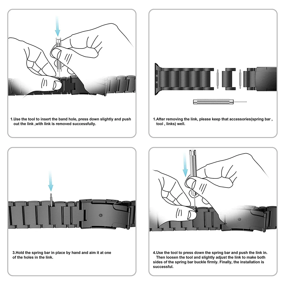 Quick Fit Titanium Metal Strap For Samsung Galaxy Watch 6 Classic 47mm 43mm 6/5/4 40mm 44mm No Gaps Band For 5Pro 45mm Bracelet