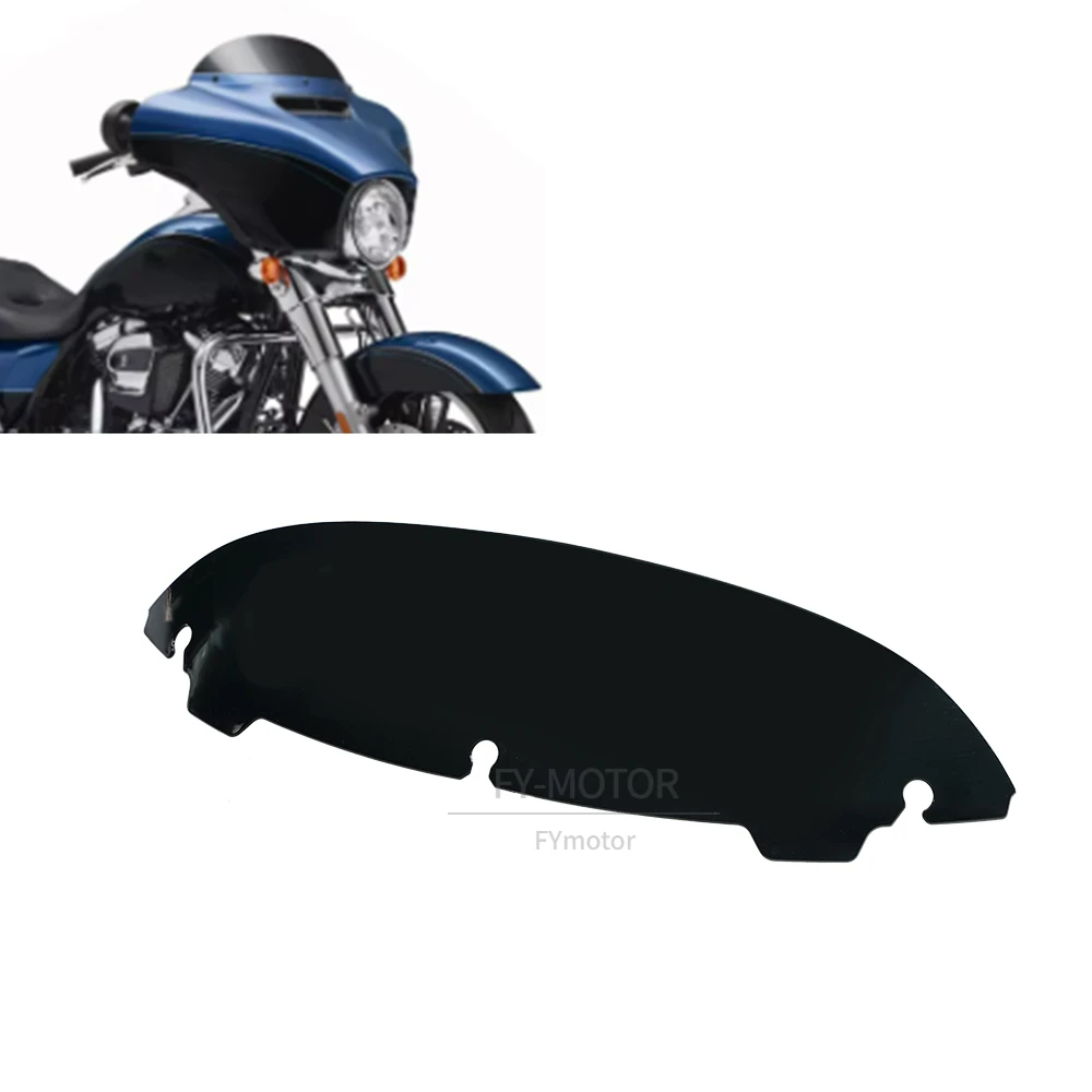 Motorcycle New 4.5'' Windshield Upper Fairing Wind Deflector Fit For Harley Touring Street Electra Glide Ultra FLHX 2014-later