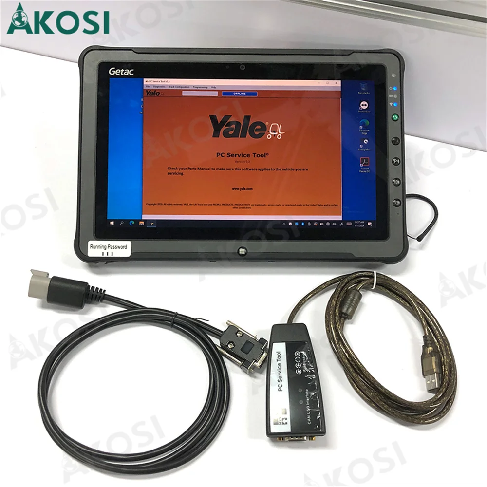 For hyster yale forklift truck diagnostic scanner Yale PC Service Tool Ifak CAN USB Interface tool with F110 tablet