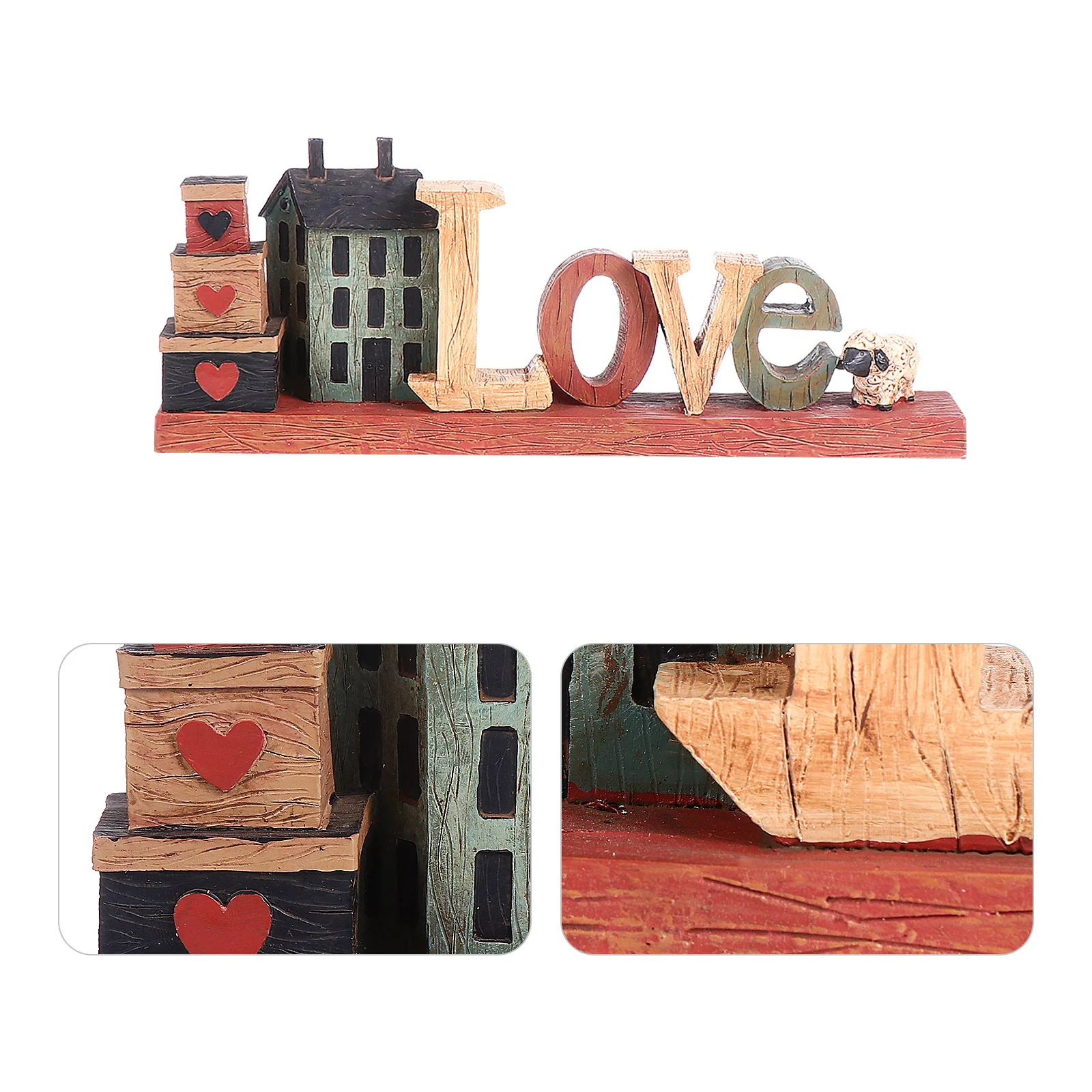 

1Pcs Love Wedding Letter Resin Ornament Romantic Desktop Sign Wedding Decor Adornment Love Letter Sign Ornament