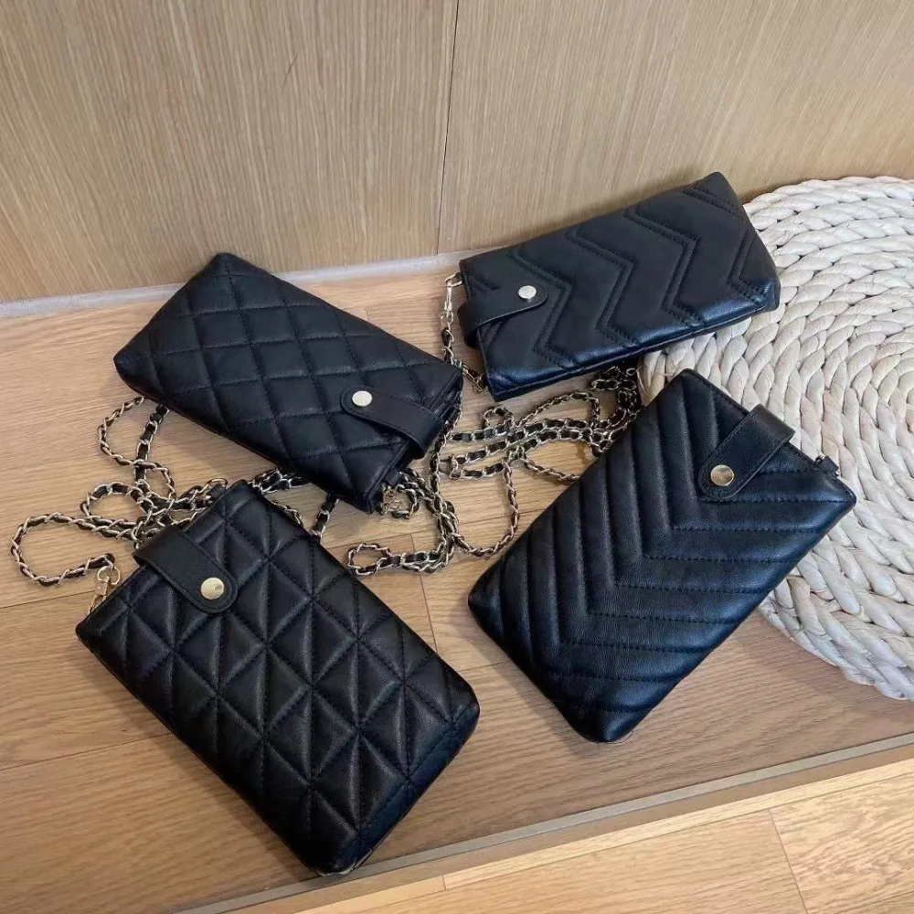 

Sheepskin Versatile Fashion Bag Women's New Fashion Premium Casual Diamond Embroidered Thread Chain Women's Shoulder Span Bag