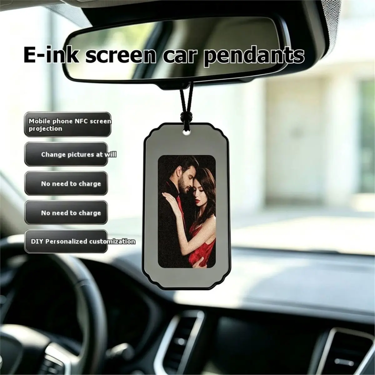【HOT A88T】  Portable Ink Screen 2.13 Inch Backpack Pendant Keychain Intelligent Customization Image Tag Car Ornaments