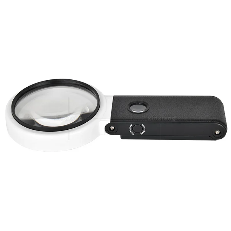 user-friendly 25X Magnifying Lens: Handheld, Eye-Loupe for Coins & Stamps, Jewelry Illuminated Foldable Magnifier