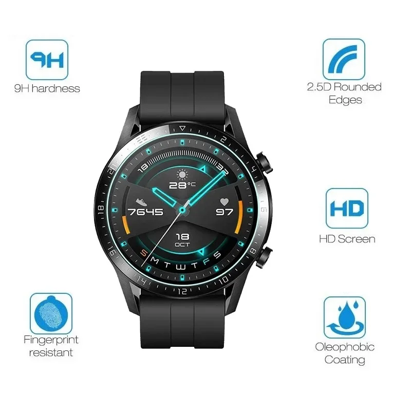 Tempered Glass For Round Smart Watch Screen Protector Diameter 46 30 31 32 33 34 35 36 37 38 39 40 41 42 43 44 45 Glass Film