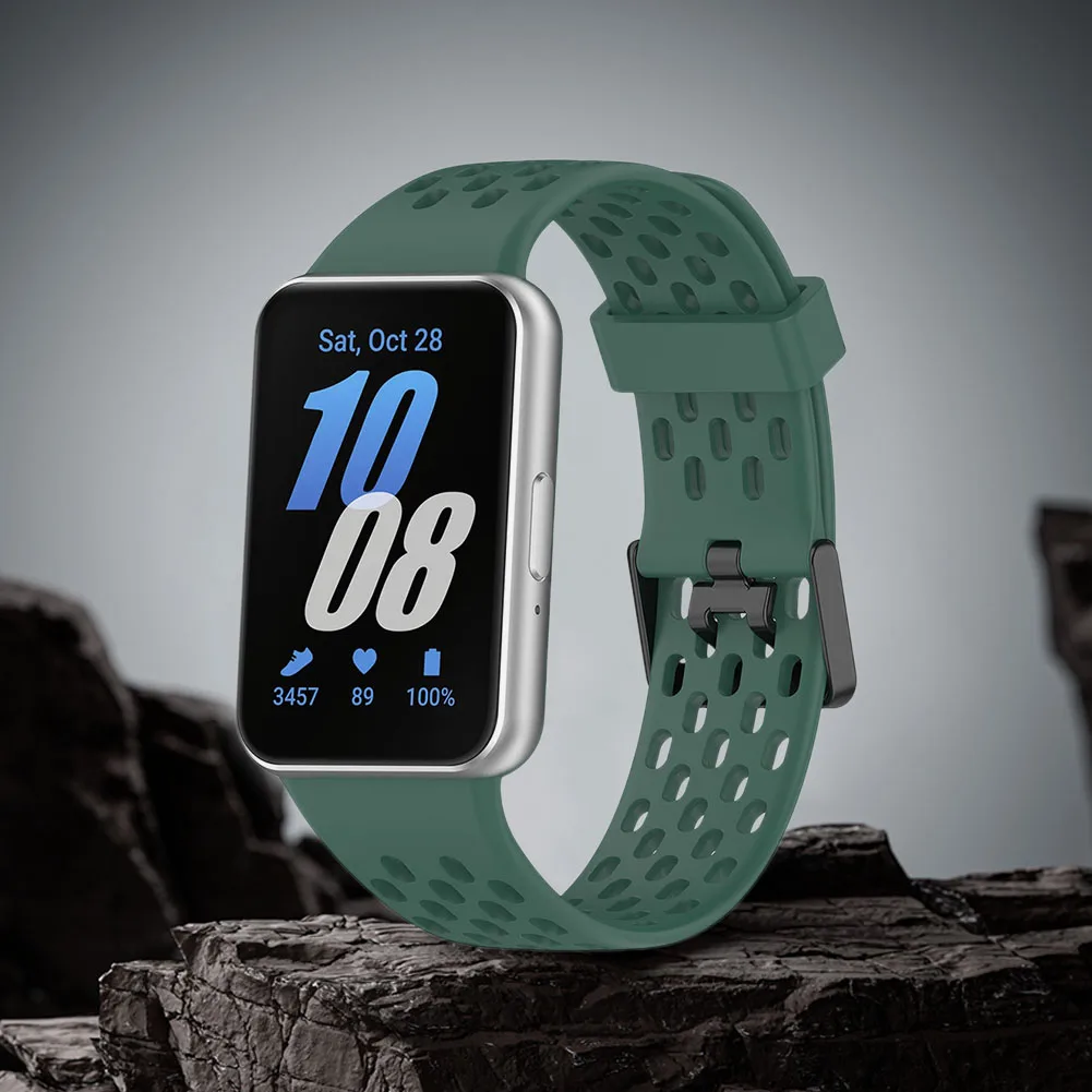 حزام رياضي قابل للتنفس ومقاوم للماء وقابل للتعديل لساعة Samsung Galaxy Fit 3 الذكية