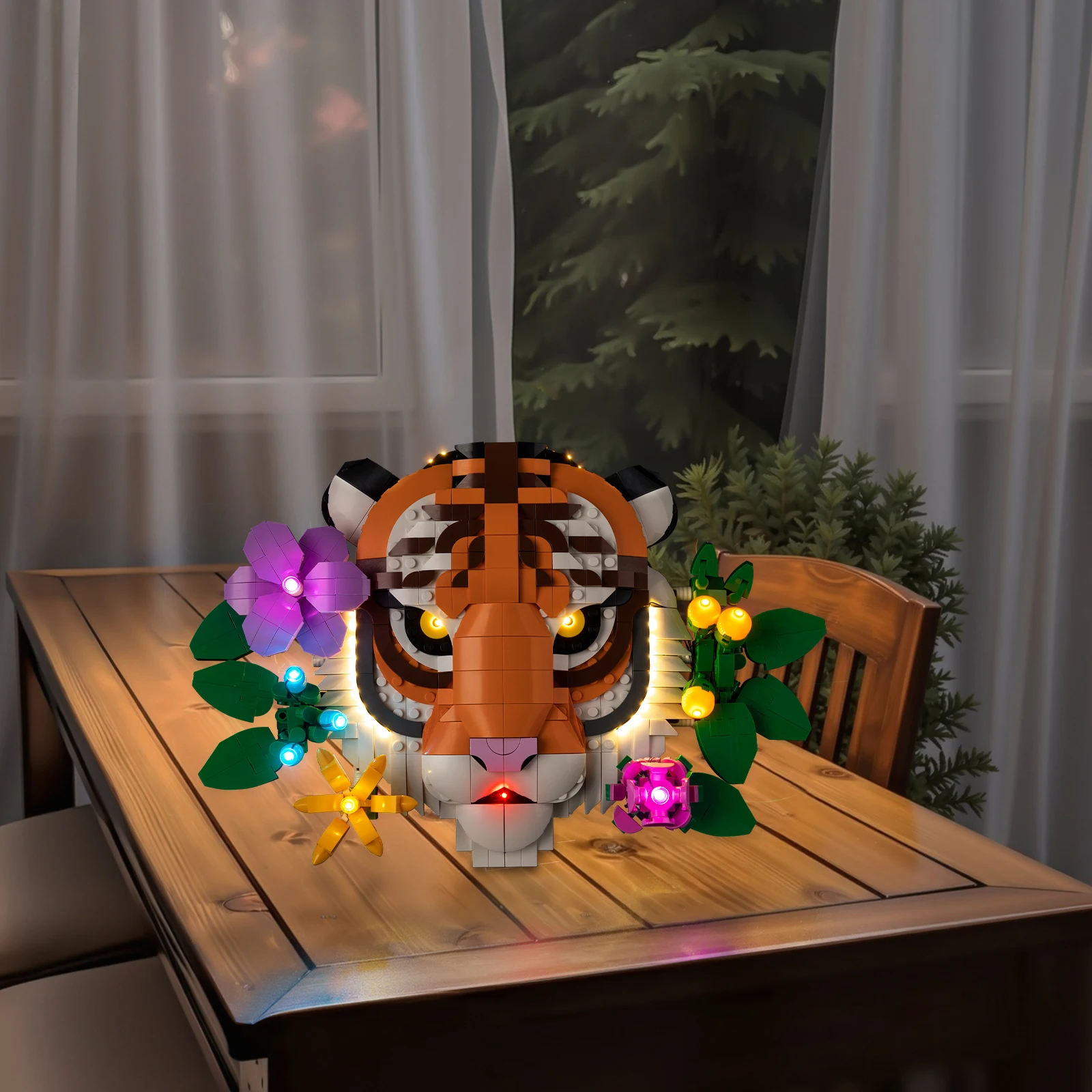 Kein Modell-LED-Beleuchtungsset, geeignet für LEGO The Fauna Collection Tiger Art 31217 Bausteine