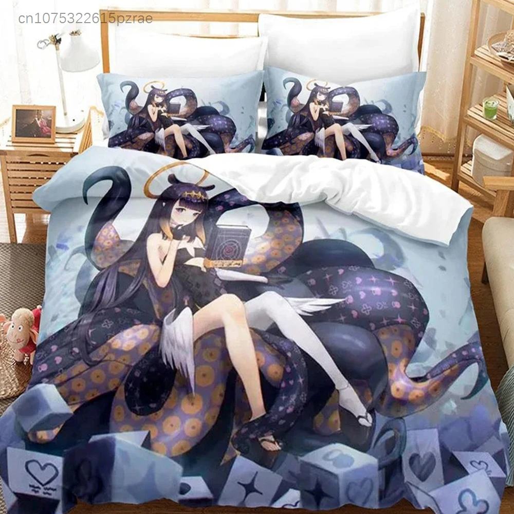 3D Printed Ninomae Inanis holoEN Bedding Set Bedroom Soft Modern Bedspreads Comefortable Duvet Cover Quilt Cover And Pillowcase