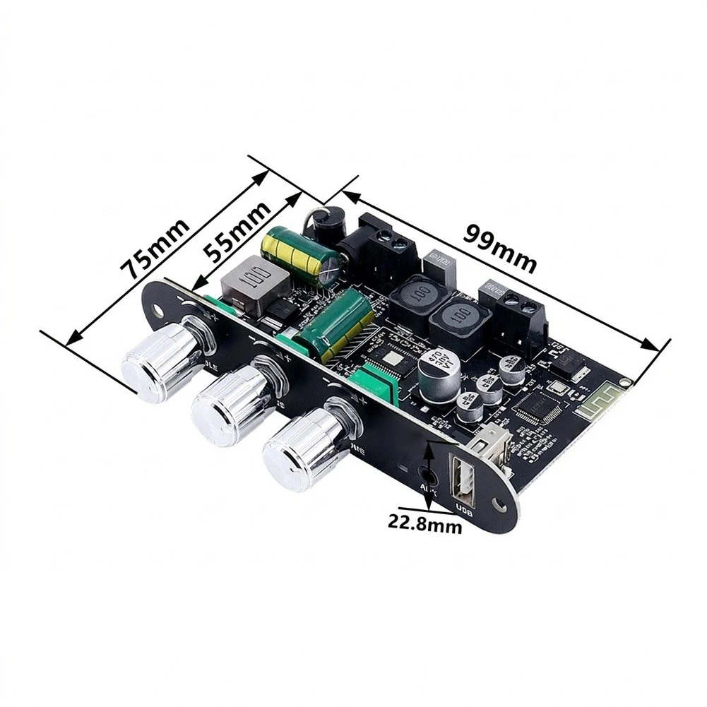 2pcs 100W Wireless Board ZK-1001U With Function For DIY Home Outdoor Speaker System Audio Electronic Components