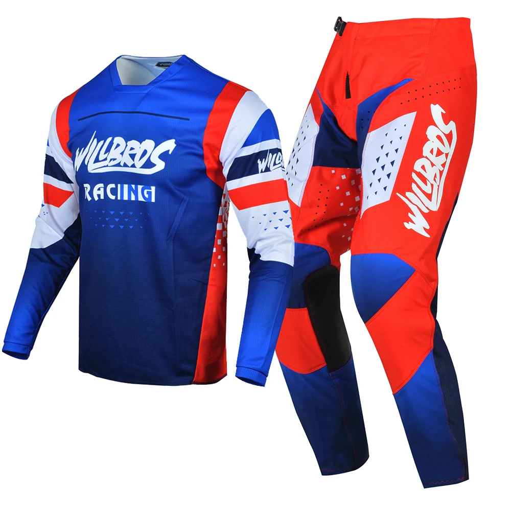 Willbros MX Racing Jersey and Pants Combo Motocross Dirt Bike Offroad Gear Set Riding Enduro MTB Moto For Adult view 3
