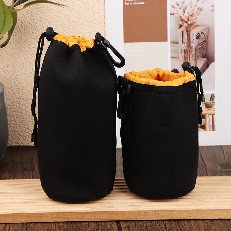 Drawstring Camera Lens Pouch Bag Neoprene Waterproof Soft Shocproof Video Camera Lens Pouch Bag Case For Most Digital Camera
