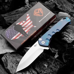 MKT- Outdoor knife D2 steel quick open folding knife fishing camping knife emergency tools fruit knife self-defense knife