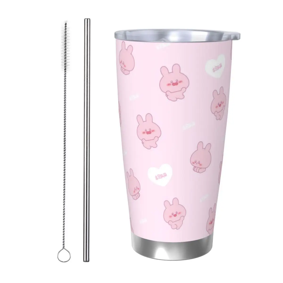 Asamimichaan Cute Asamimi 20oz Stainless Steel Insulated Thermal Coffee Car Cup Cold Hot Mugs Vacuum Flask