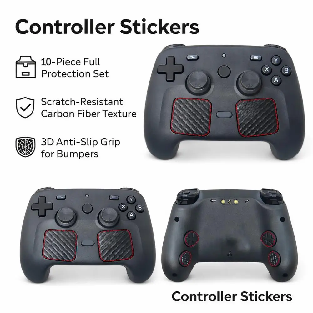 Anti-Slip Grip Stickers for Steam Controller 2 Sweat Resistant Textured Protective Pad Game Handle Touchpad Skin Sticker - view 4