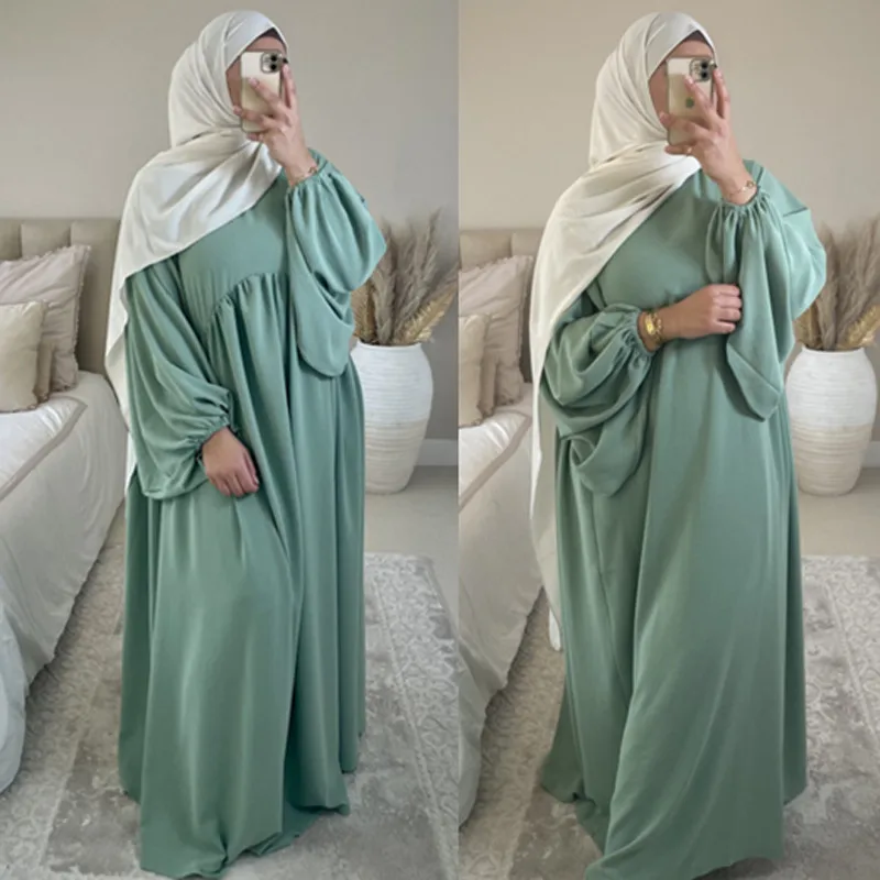 Imagem -04 - Vestido Hijab Muçulmano para Mulheres Ramadan Abayas Kaftan Robe Long Kaftan Dubai Turquia Vestuário Islã