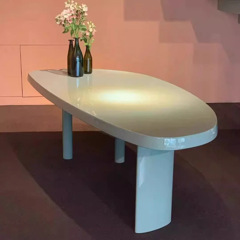 Light luxury painted semi elliptical arc shape light luxury Room desks Computer desk office desk workstations study table